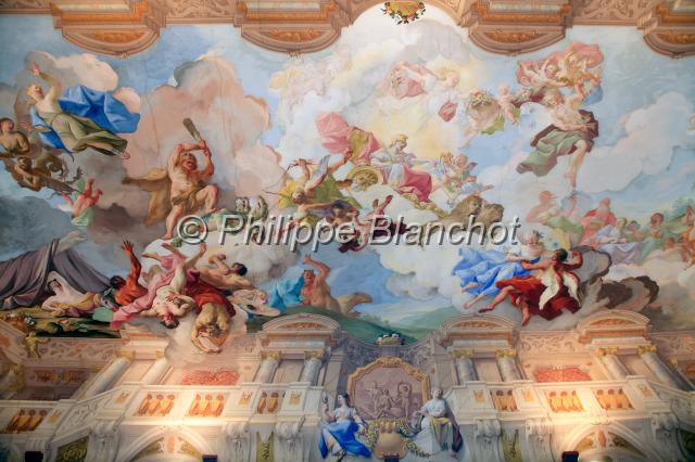 autriche melk 1.JPG - Art du trompe-l'œil, plafond de l'Abbaye de MelkWachau, Basse-Autriche